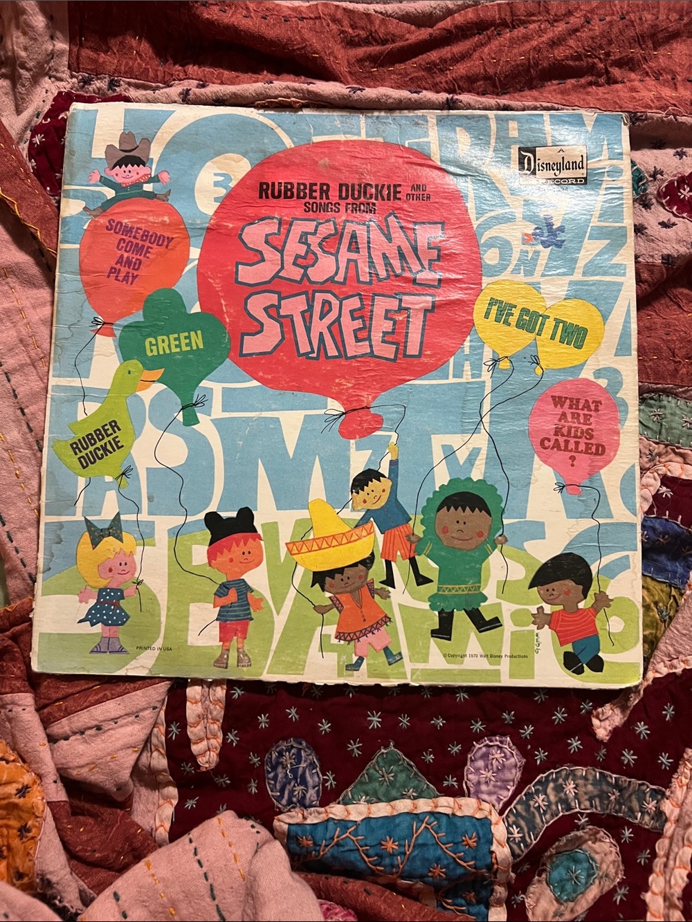 Rubber Duckie and Other Songs Sesame Street Vintage 1970 Record LP Album Vinyl